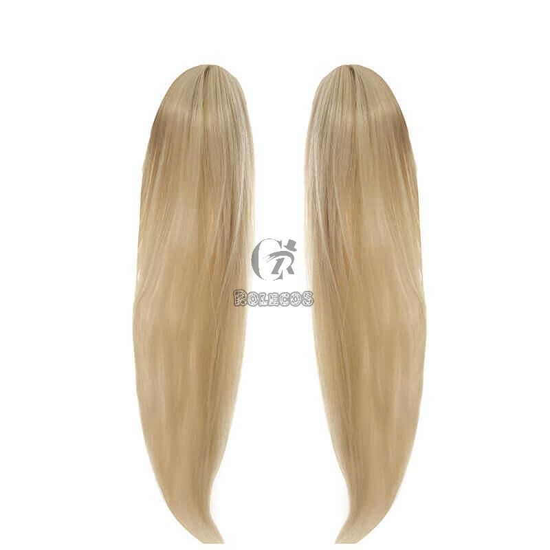 Game Genshin Impact Fischl Blonde Ponytail Cosplay Wigs