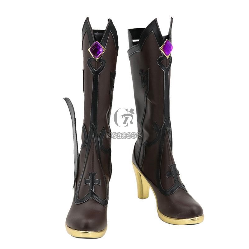 Game Genshin Impact Fischl Cosplay Shoes