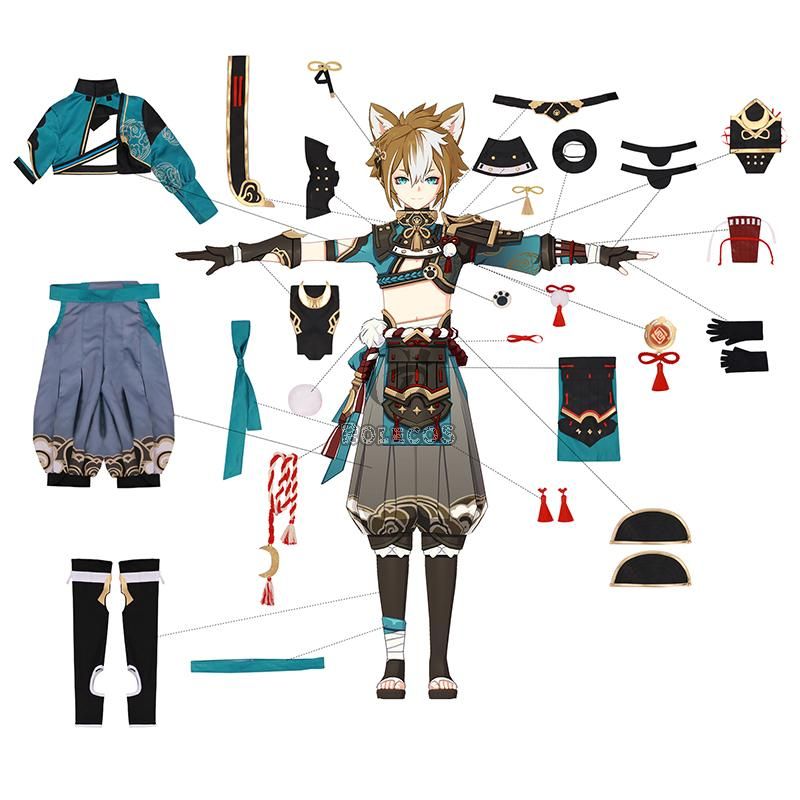 Game Genshin Impact Gorou Cosplay Costume