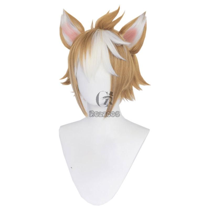 Game Genshin Impact Gorou Brown Mixed Color Cosplay Wigs