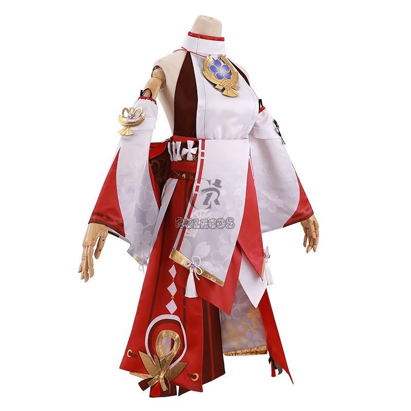 Game Genshin Impact Guuji Yae Cosplay Costume