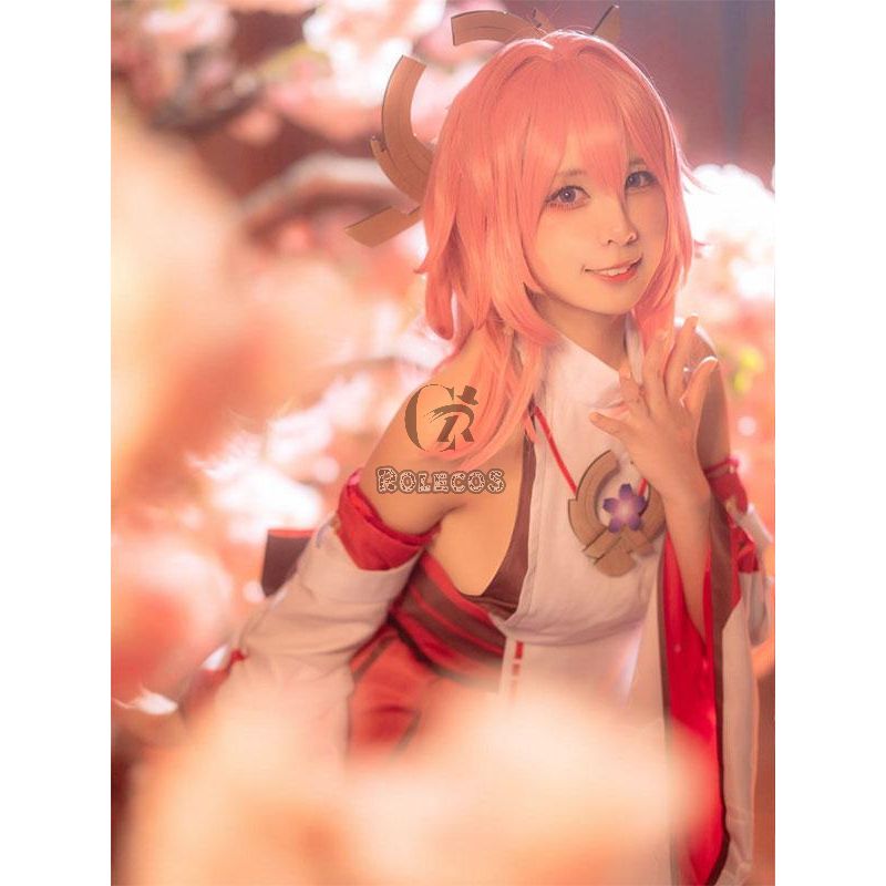 Game Genshin Impact Guuji Yae Cosplay Costume