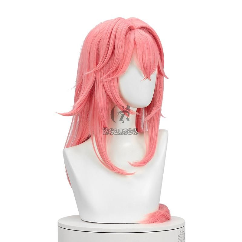 Game Genshin Impact Guuji Yae Pink Long Cosplay Wigs