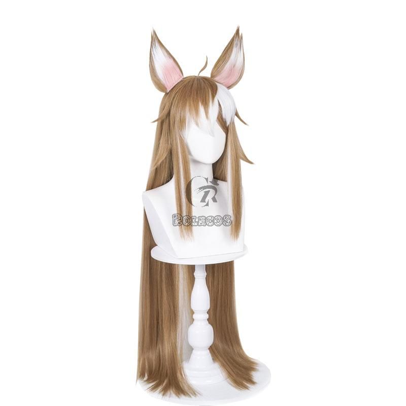 Game Genshin Impact Hina Gorou Brown Mixed Color Long Cosplay Wigs