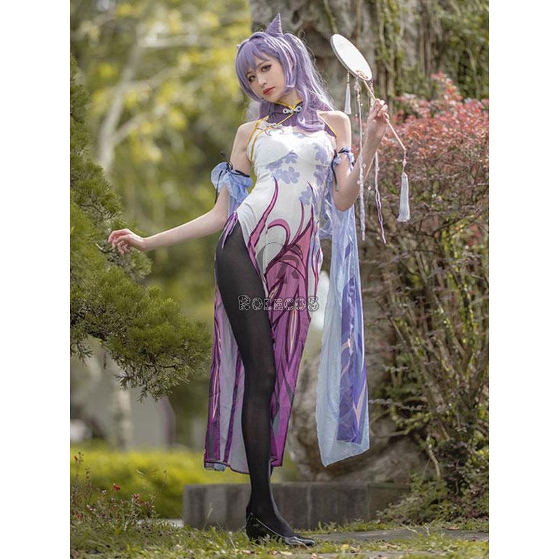Game Genshin Impact Keqing CheongsamCosplay Costume
