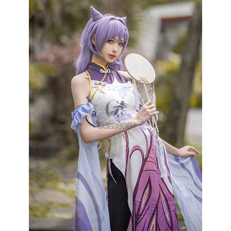 Game Genshin Impact Keqing CheongsamCosplay Costume
