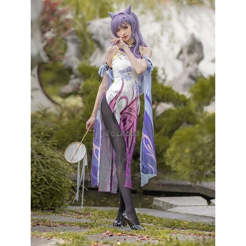 Game Genshin Impact Keqing CheongsamCosplay Costume