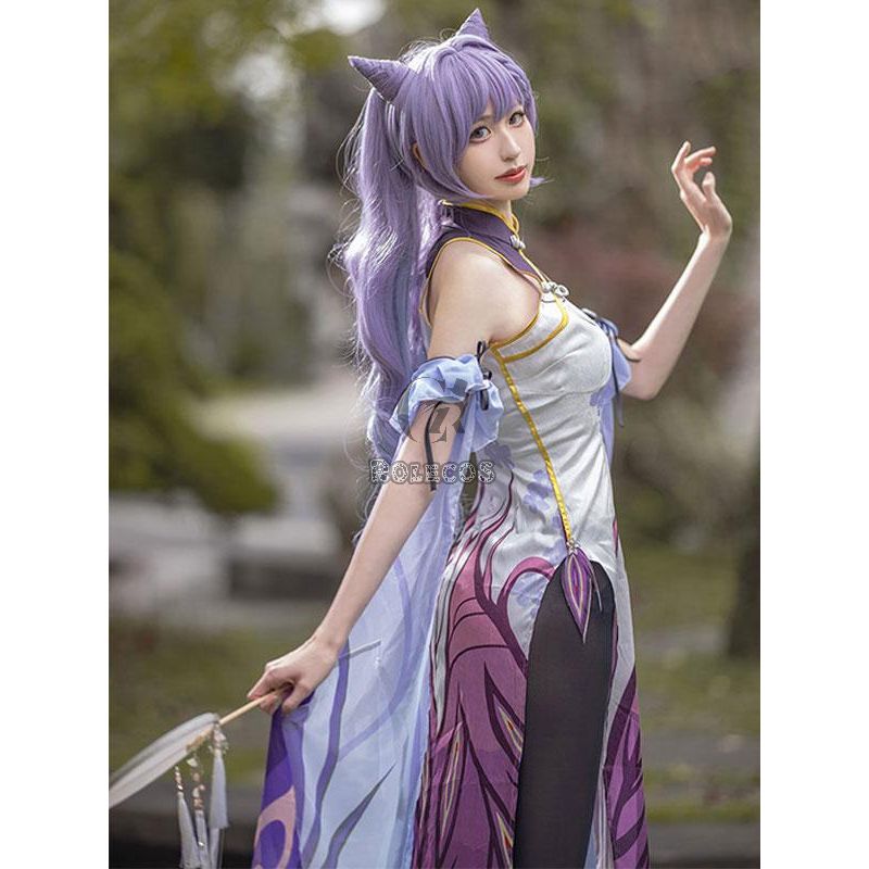 Game Genshin Impact Keqing CheongsamCosplay Costume