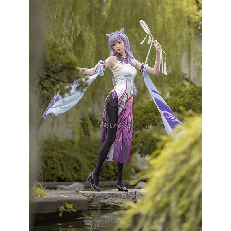 Game Genshin Impact Keqing CheongsamCosplay Costume