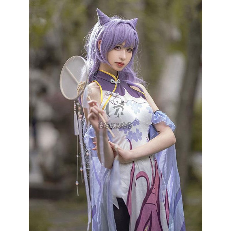 Game Genshin Impact Keqing CheongsamCosplay Costume