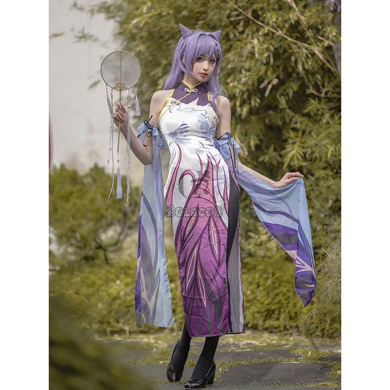 Game Genshin Impact Keqing CheongsamCosplay Costume