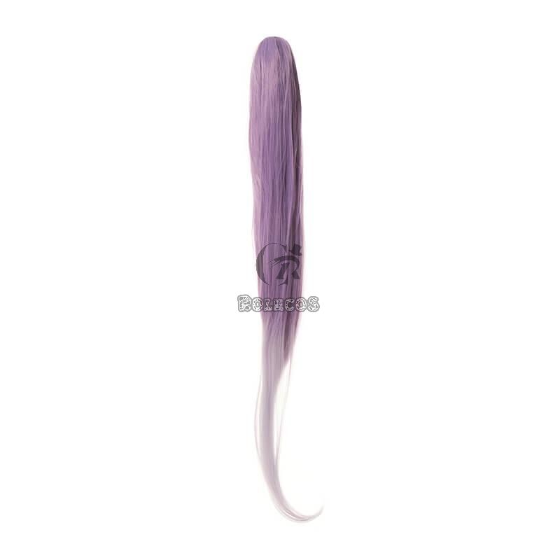 Game Genshin Impact Keqing Mixed Purple Ponytail Cosplay Wigs