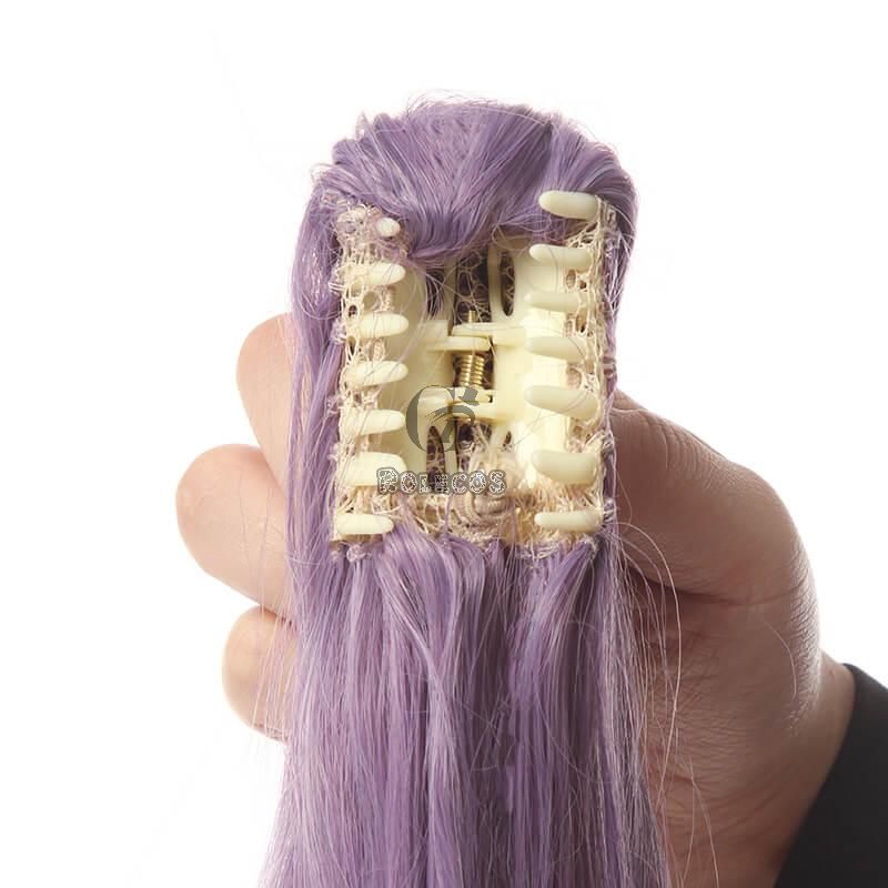 Game Genshin Impact Keqing Mixed Purple Ponytail Cosplay Wigs