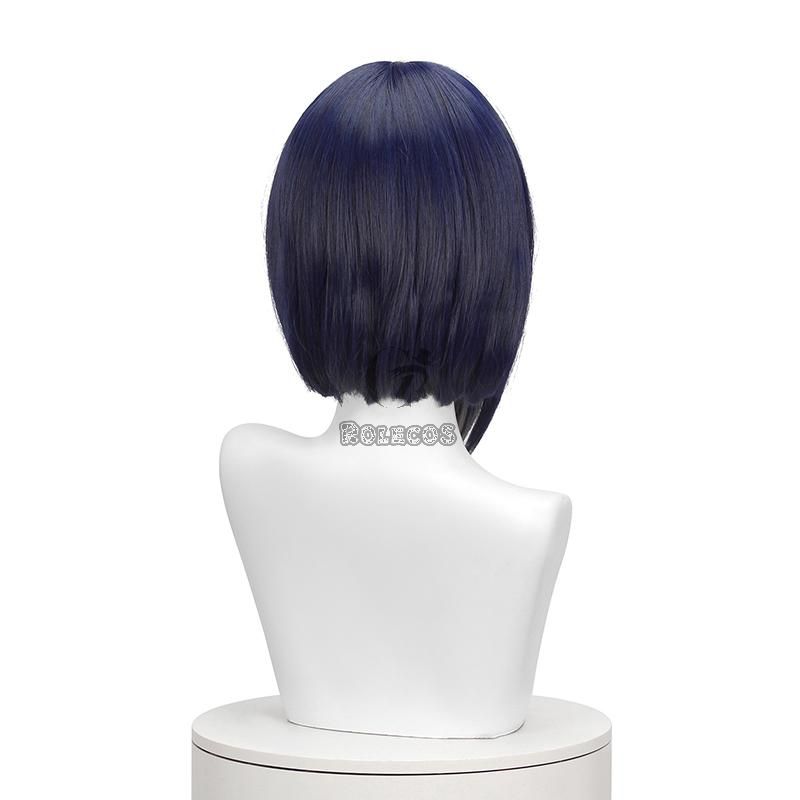 Game Genshin Impact Kujou Sara Blue Mixed Color Cosplay Wigs