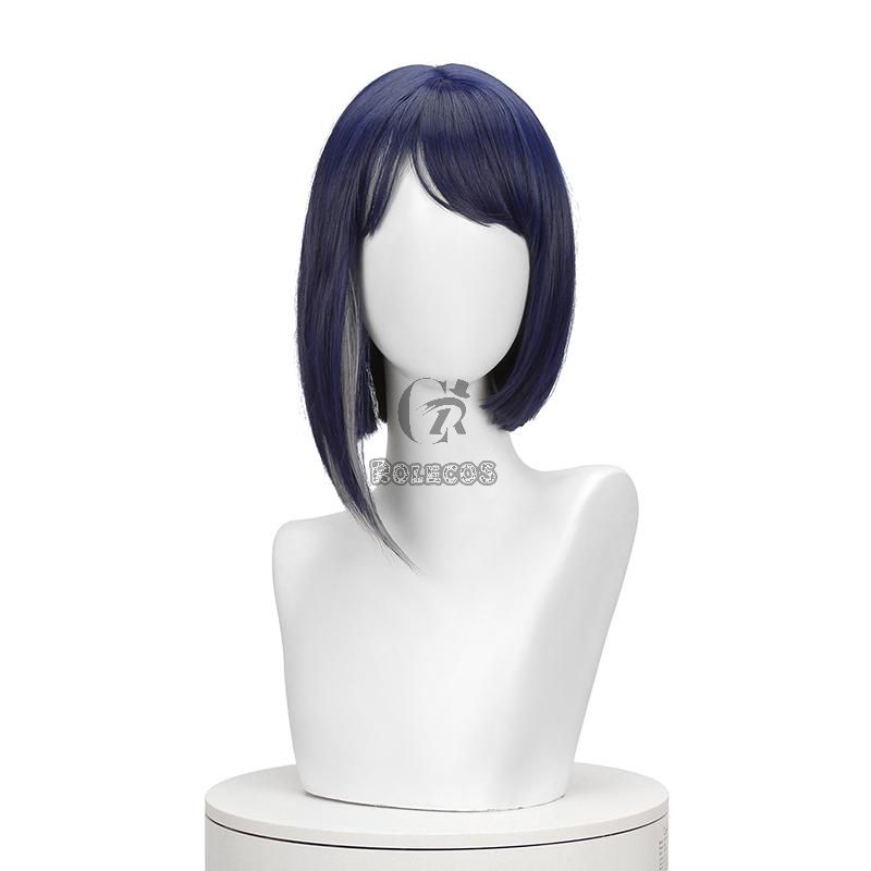 Game Genshin Impact Kujou Sara Blue Mixed Color Cosplay Wigs
