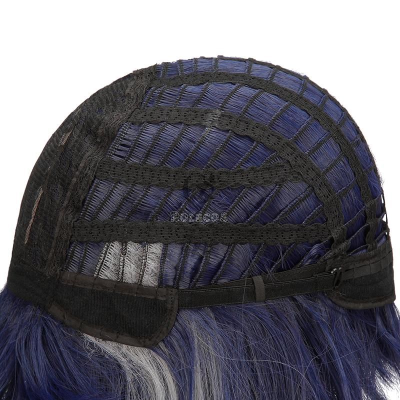 Game Genshin Impact Kujou Sara Blue Mixed Color Cosplay Wigs