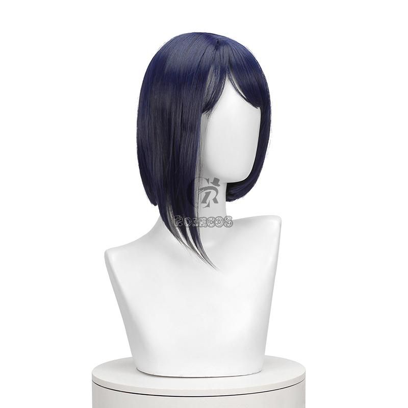 Game Genshin Impact Kujou Sara Blue Mixed Color Cosplay Wigs