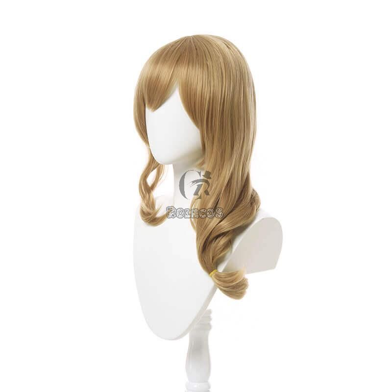 Game Genshin Impact Lisa Curly Light Brown Long Cosplay Wigs