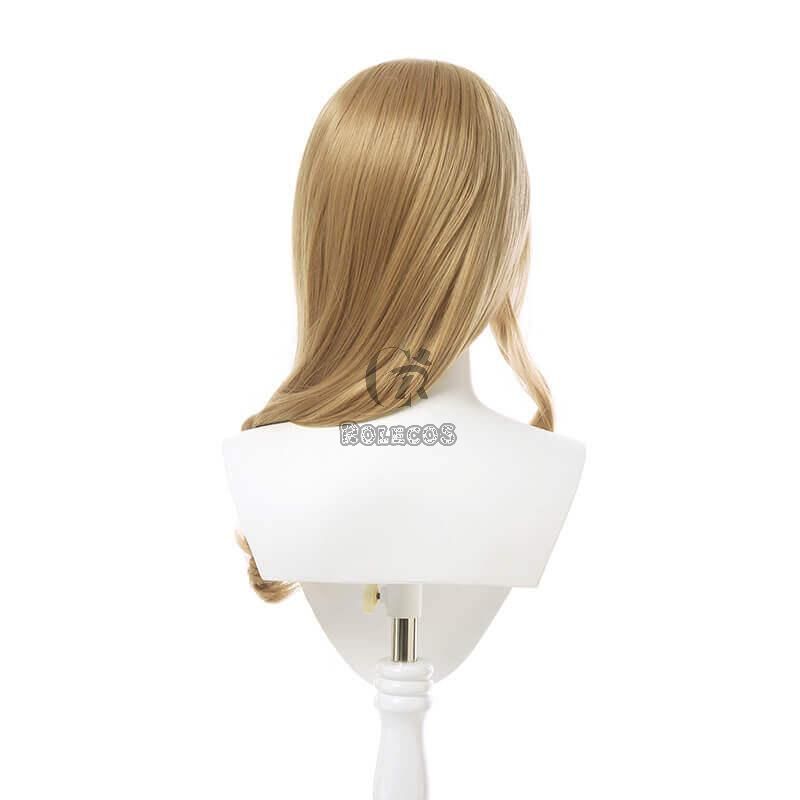 Game Genshin Impact Lisa Curly Light Brown Long Cosplay Wigs