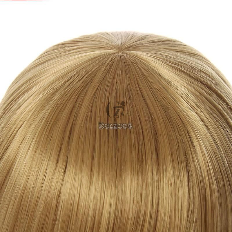Game Genshin Impact Lisa Curly Light Brown Long Cosplay Wigs