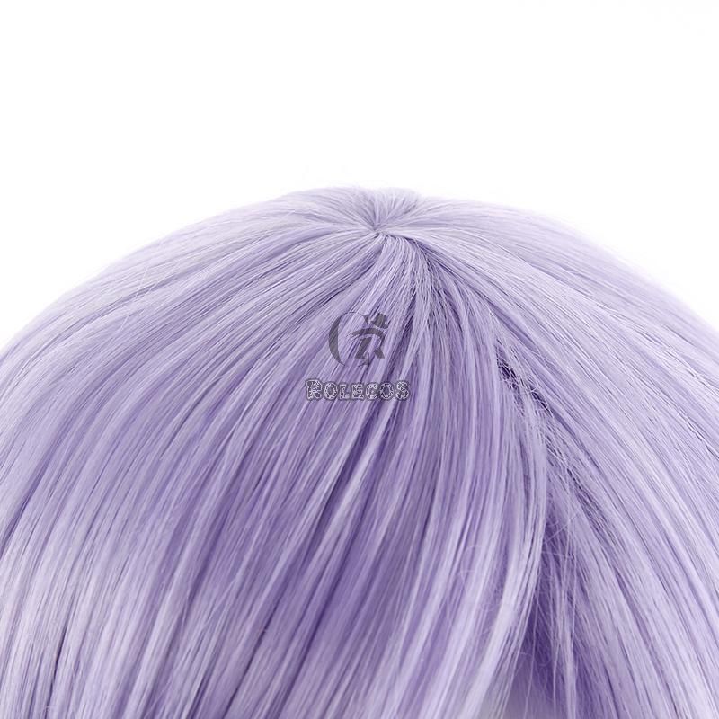 Game Genshin Impact Qiqi Light Purple Cosplay Wigs