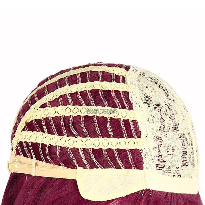 Game Genshin Impact Rosaria Wine Red Short Cosplay Wigs