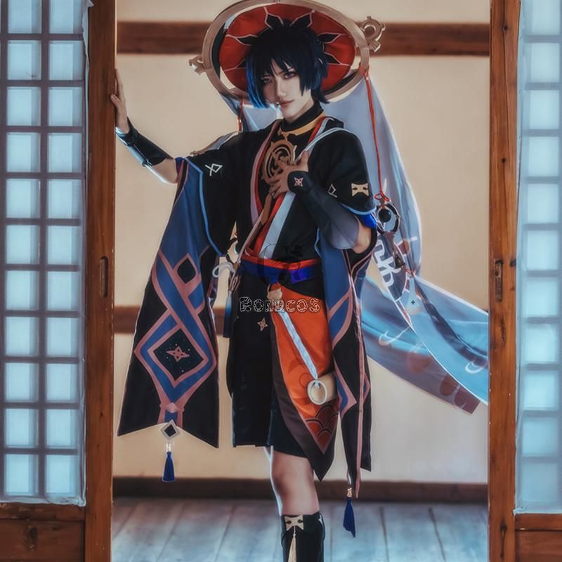 Game Genshin Impact Scaramouche Cosplay Costume