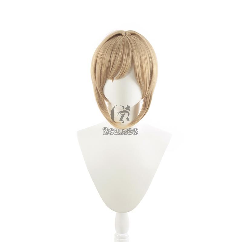 Game Genshin Impact Shining idol Barbara Brown Yellow Curly Cosplay Wigs