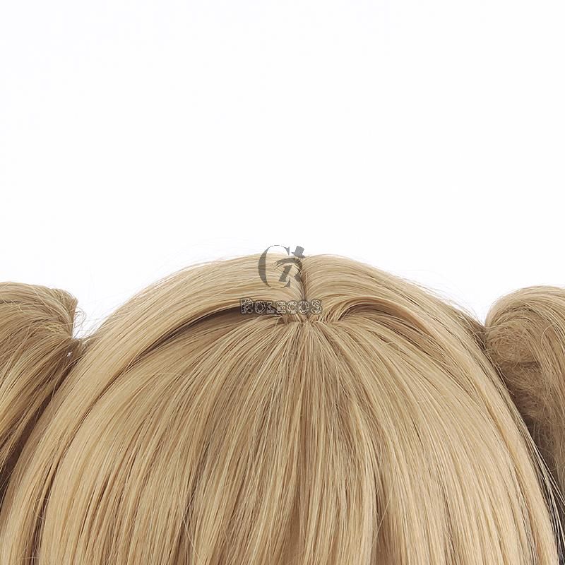 Game Genshin Impact Shining idol Barbara Brown Yellow Curly Cosplay Wigs