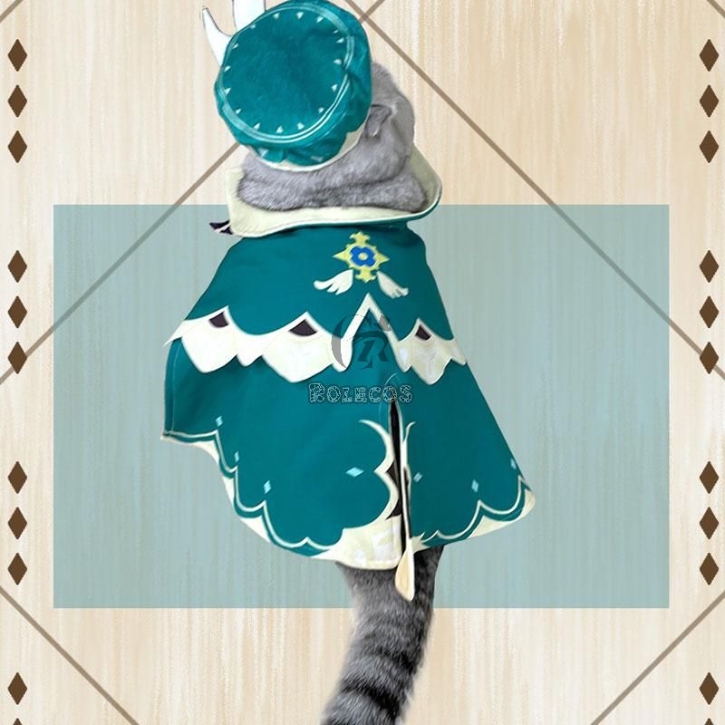 Game Genshin Impact Venti Cat Cloak Cosplay Costume 