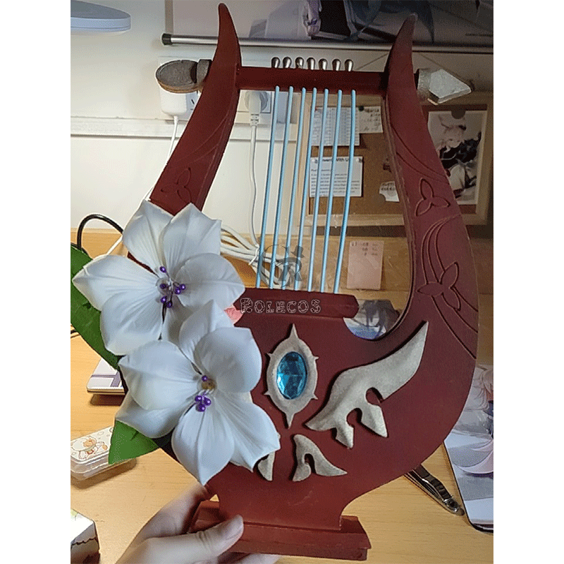 Game Genshin Impact Venti Zither Cosplay Prop 