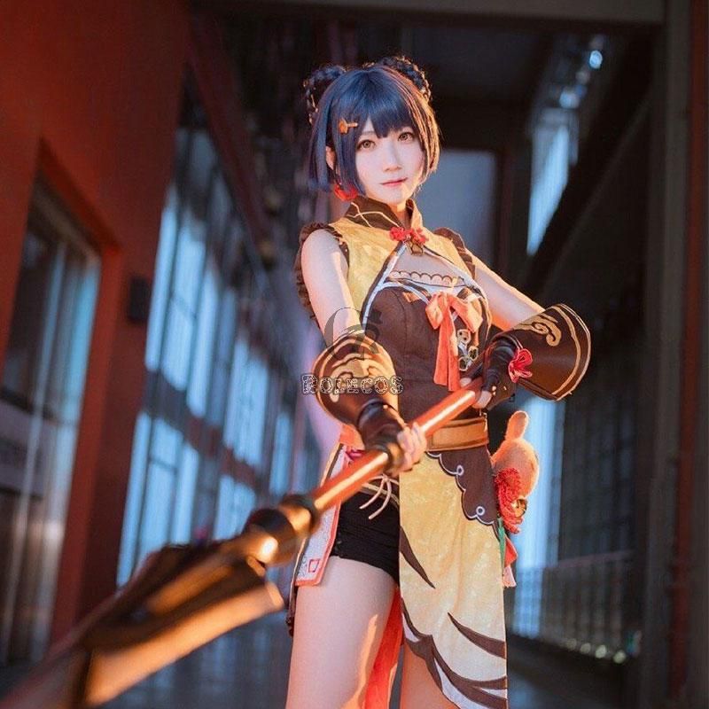 Game Genshin Impact Xiangling Cosplay Costume