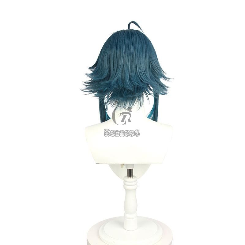 Game Genshin Impact Xiao Blue Mixed Cosplay Wigs 