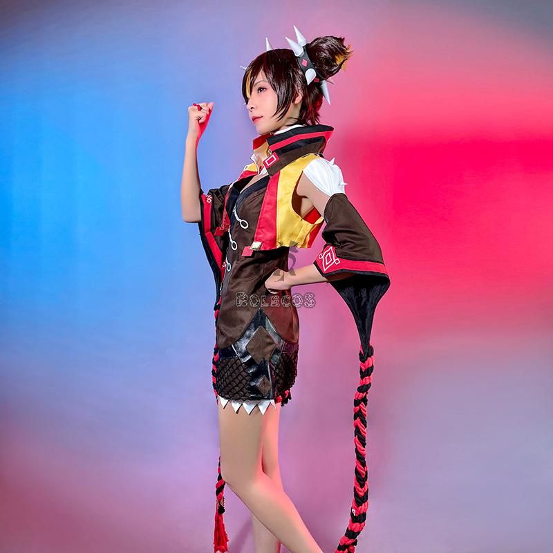 Game Genshin Impact Xinyan Cosplay Costume