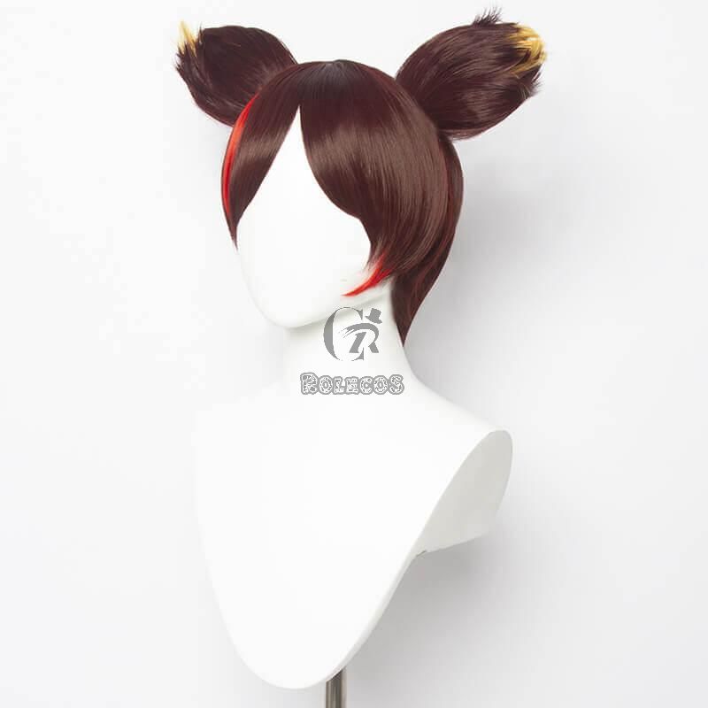 Game Genshin Impact Xinyan Mixed Brown Cosplay Wigs