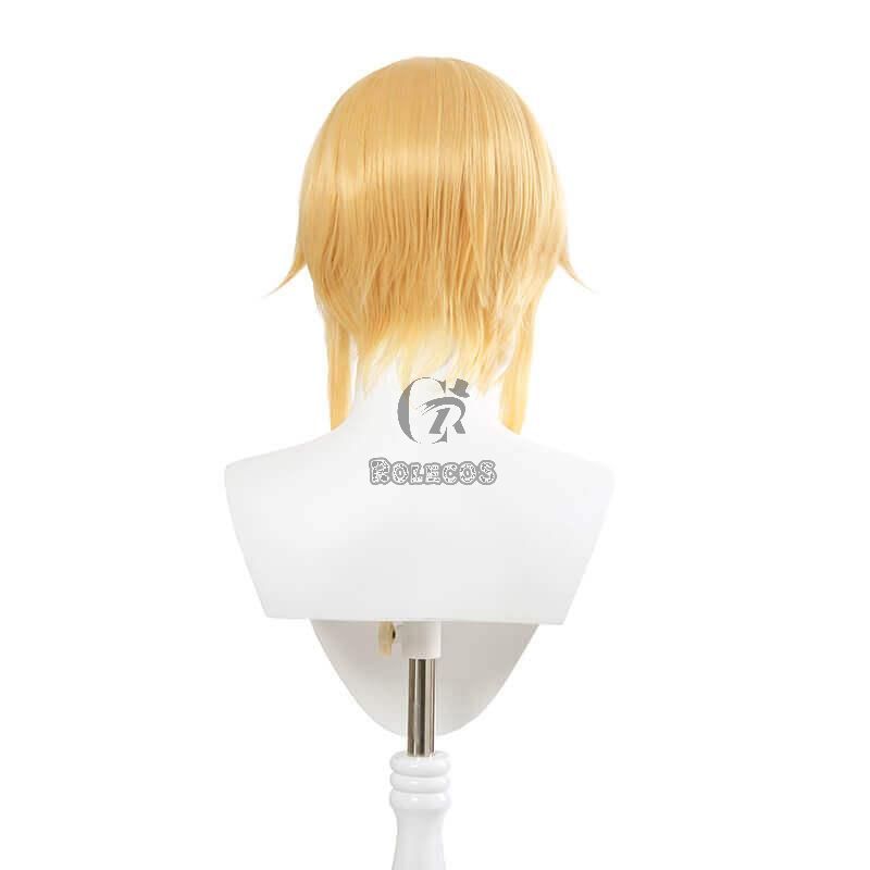 Game Genshin Impact Ying Blonde Short Straight Cosplay Wigs