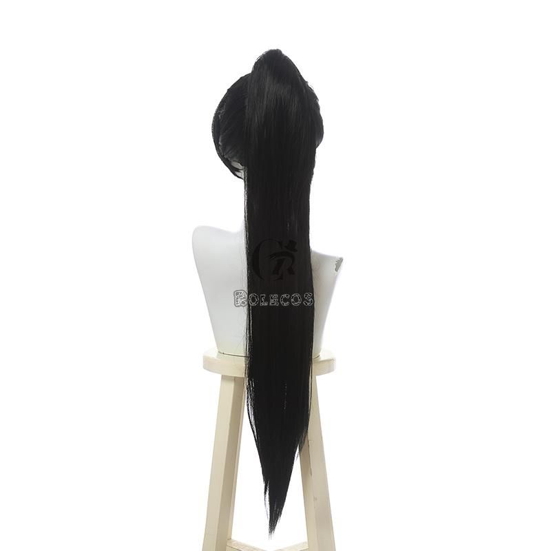 Game Valorant Project A Sage Black Long Ponytail Cosplay Wigs