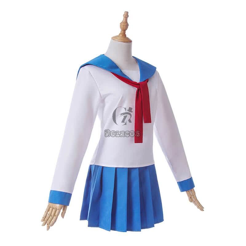 Poputepipikku Pop Team Epic Popuko and Pipimi Blue Uniform Skirt Anime Cosplay Costumes