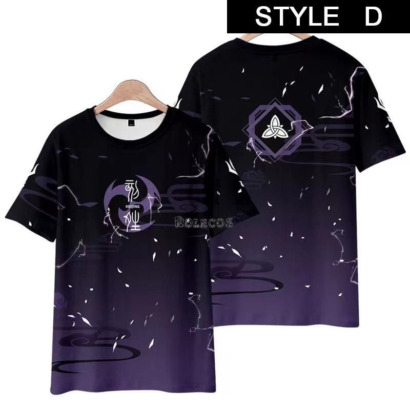 Genshin Impact Baal Raiden Shogun T-shirt Cosplay Costume