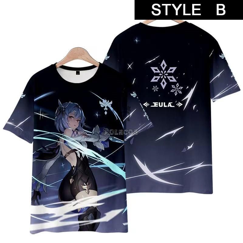 Genshin Impact Eula T-shirt Cosplay Costume