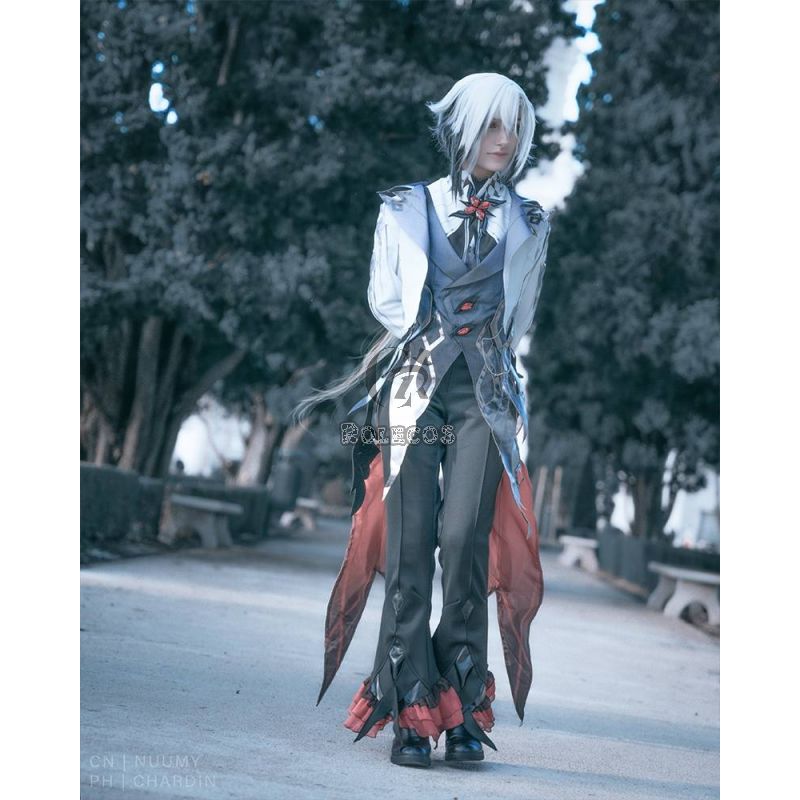 Genshin Impact Fatui Arlecchino The Knave Cosplay Costume