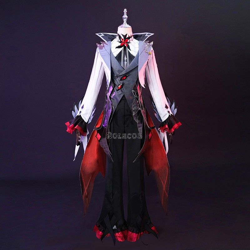 Genshin Impact Fatui Arlecchino The Knave Cosplay Costume