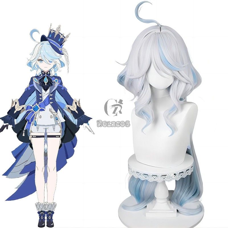 Genshin Impact Focalors Cosplay Wigs