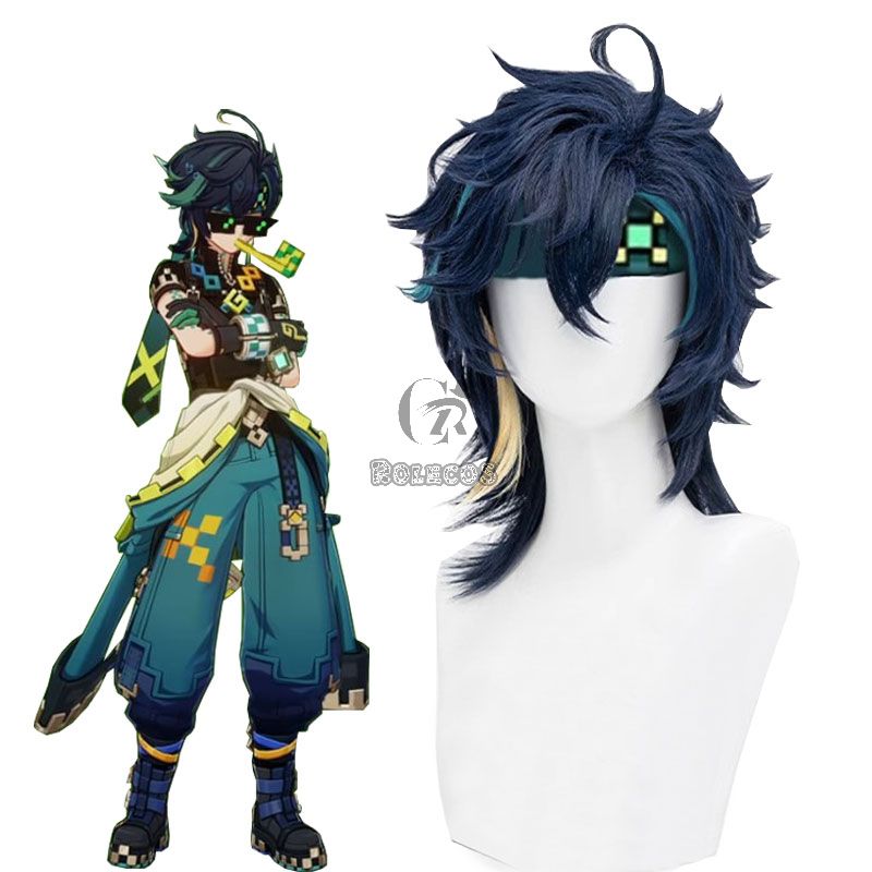 Genshin Impact Kinich Cosplay Wig
