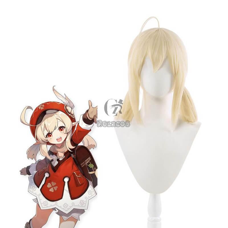 Genshin Impact Klee Beige Ponytail Cosplay Wigs