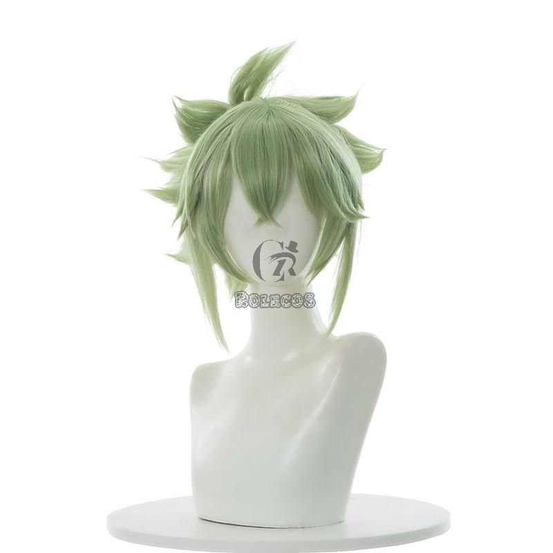 Genshin Impact Kuki Shinobu Green Cosplay Wigs