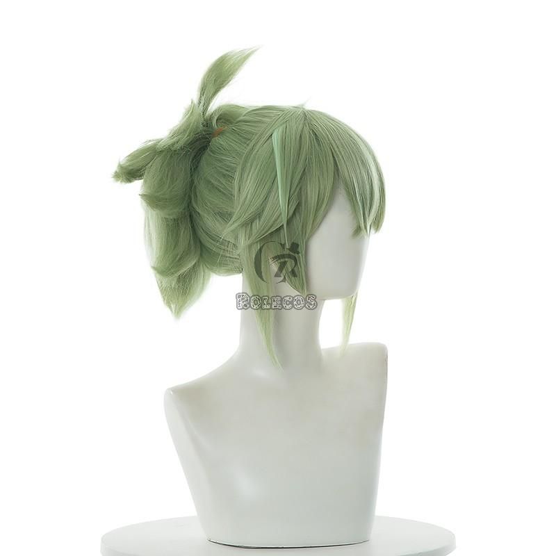 Genshin Impact Kuki Shinobu Green Cosplay Wigs