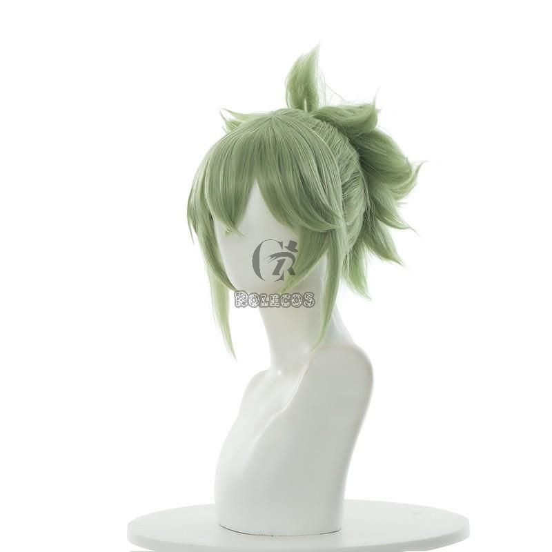 Genshin Impact Kuki Shinobu Green Cosplay Wigs