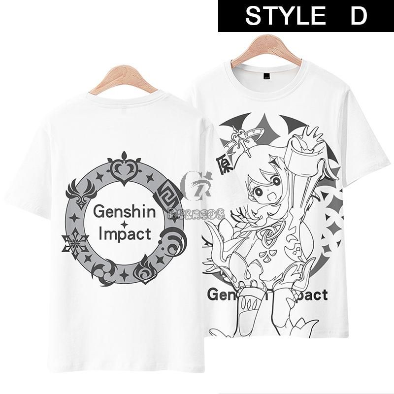 Genshin Impact Paimon T-shirt Cosplay Costume