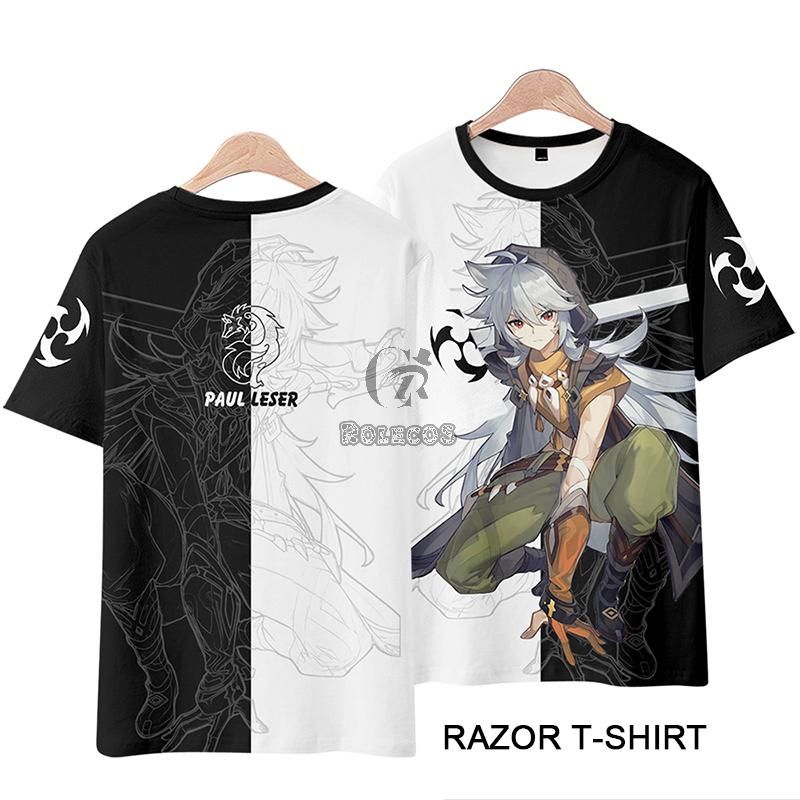 Genshin Impact Razor T-shirt Cosplay Costume